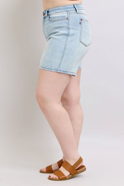 Judy Blue Full Size 2 Button Denim Women's Shorts
