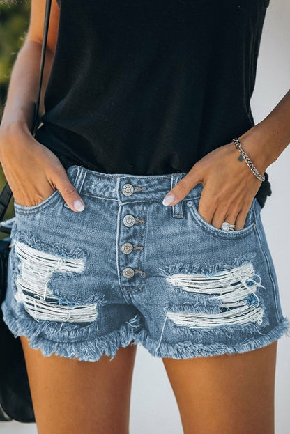 Gypsy Mid-rise Distressed Denim Women's Shorts
