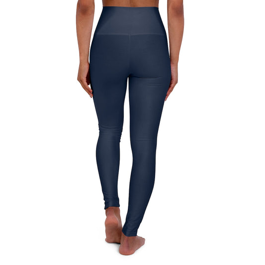 Womens High Waist Fitness Leggings / Yoga Pants - Navy Blue