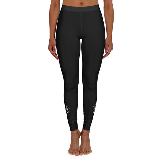 Womens Black Fitness Leggings - Bride Accessories - Wedding