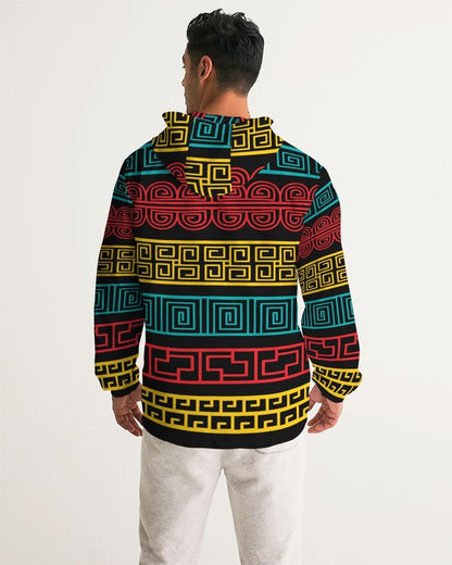 Mens Hooded Windbreaker - Multicolor Water Resistant Jacket - Je7y0x