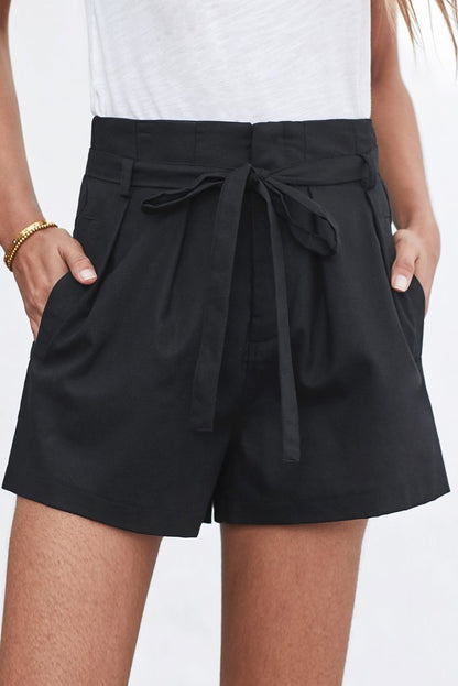 Tie Waist Casual Women's Shorts