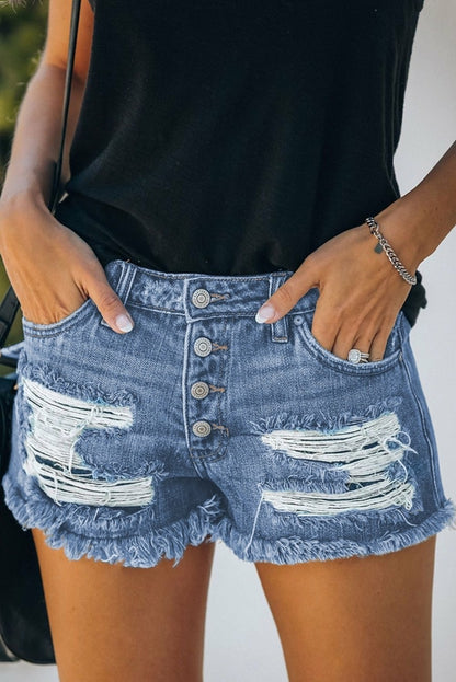 Gypsy Mid-rise Distressed Denim Women's Shorts