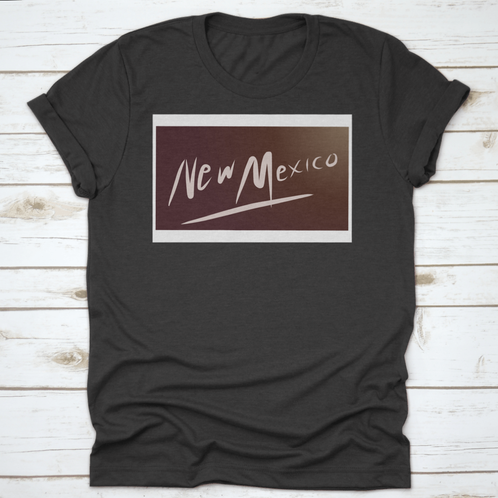 The Design Letter Of New Mexico In Tones Of Grey Color Shirt