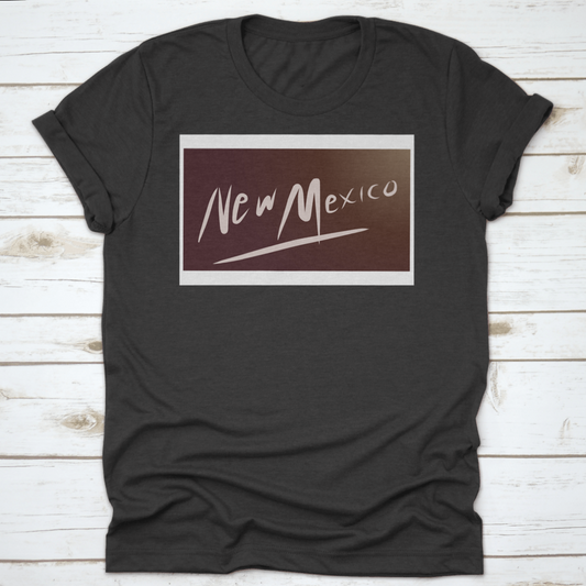 The Design Letter Of New Mexico In Tones Of Grey Color Shirt
