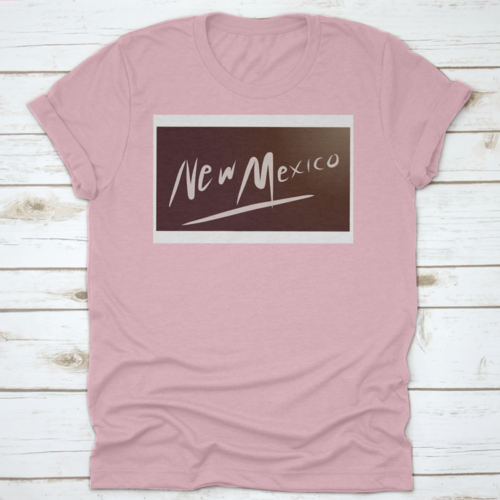 The Design Letter Of New Mexico In Tones Of Grey Color Shirt