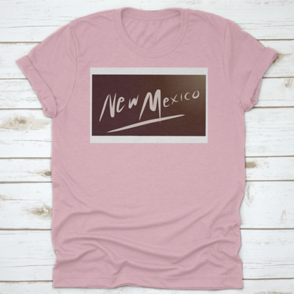 The Design Letter Of New Mexico In Tones Of Grey Color Shirt