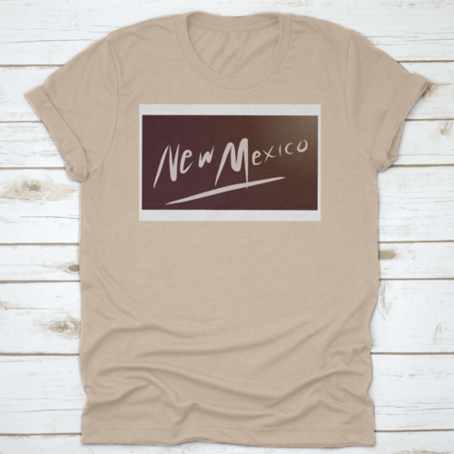 The Design Letter Of New Mexico In Tones Of Grey Color Shirt
