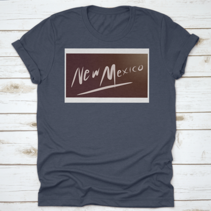 The Design Letter Of New Mexico In Tones Of Grey Color Shirt