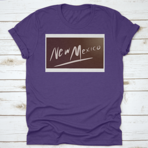The Design Letter Of New Mexico In Tones Of Grey Color Shirt