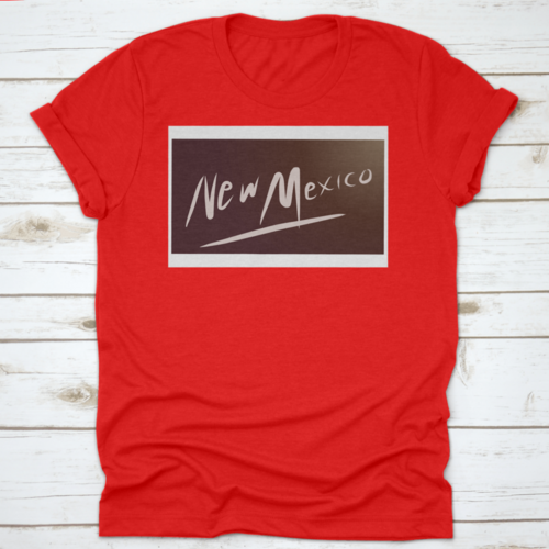 The Design Letter Of New Mexico In Tones Of Grey Color Shirt