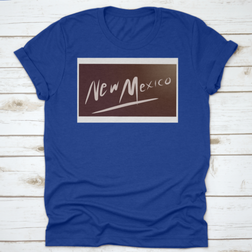 The Design Letter Of New Mexico In Tones Of Grey Color Shirt