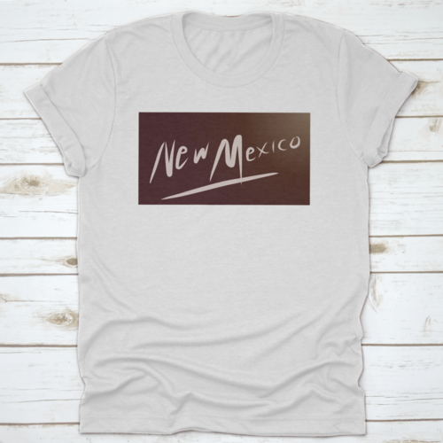 The Design Letter Of New Mexico In Tones Of Grey Color Shirt