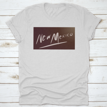 The Design Letter Of New Mexico In Tones Of Grey Color Shirt
