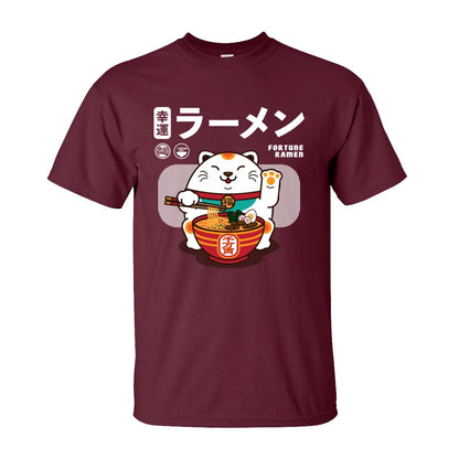 Fortune Ramen 100% Cotton Men Short Sleeve T Shirt Normal