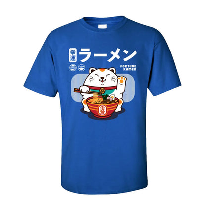 Fortune Ramen 100% Cotton Men Short Sleeve T Shirt Normal