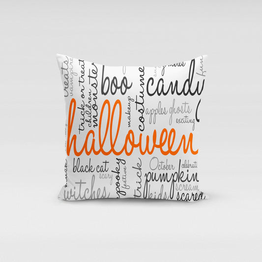 Halloween Words Pillow Cover