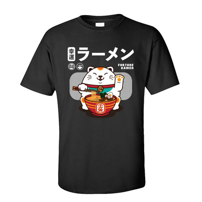 Fortune Ramen 100% Cotton Men Short Sleeve T Shirt Normal