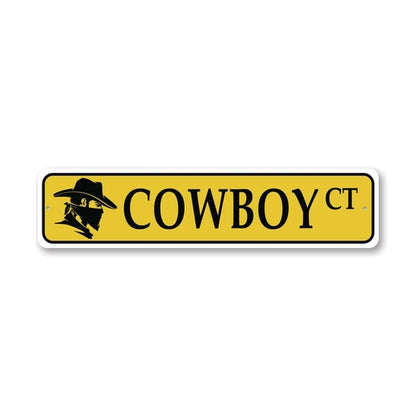 Cowboy Street Sign