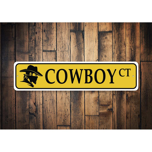 Cowboy Street Sign