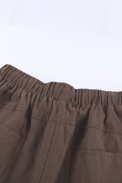 Women Casual Khaki Faylin Linen Women's Shorts