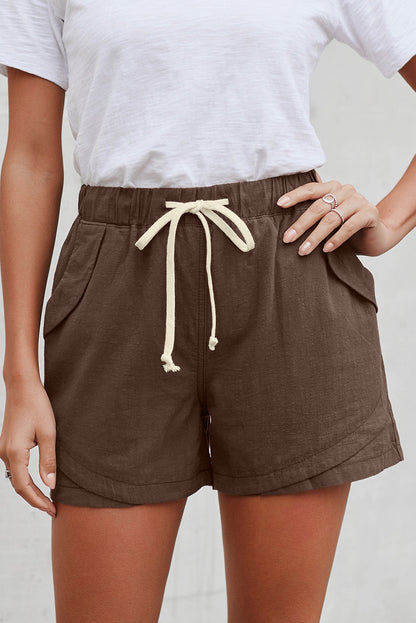 Women Casual Khaki Faylin Linen Women's Shorts