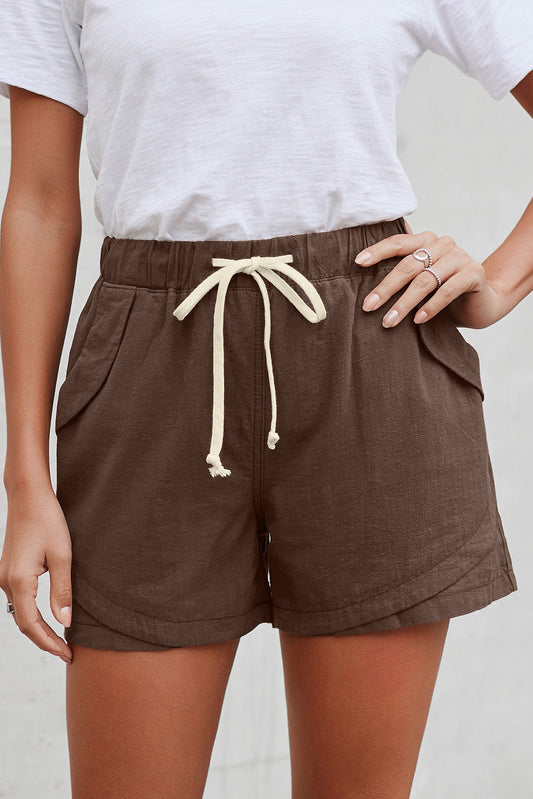 Women Casual Khaki Faylin Linen Women's Shorts