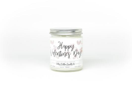 Happy Valentines Day Candle - Happy Valentine's Day Scented Candle -