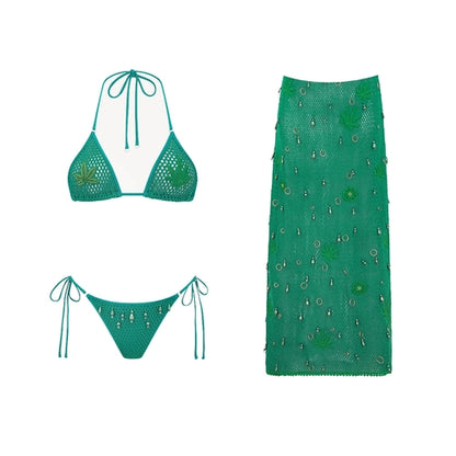 Tropical sally three piece Swimsuit