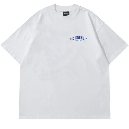 Men Streetwear Tshirt Letter Star Aesthetic Graphic T-Shirt Oversized