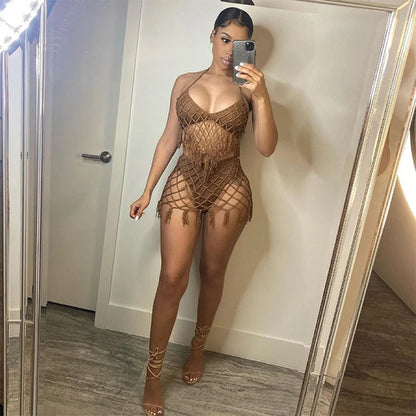 Adogirl Summer Beach  Crochet two piece swimsuit