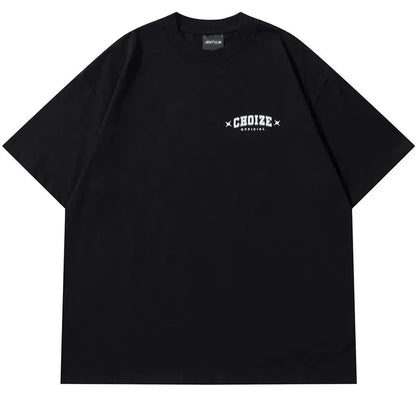 Men Streetwear Tshirt Letter Star Aesthetic Graphic T-Shirt Oversized