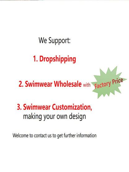African zest Bandage three piece swimsuit