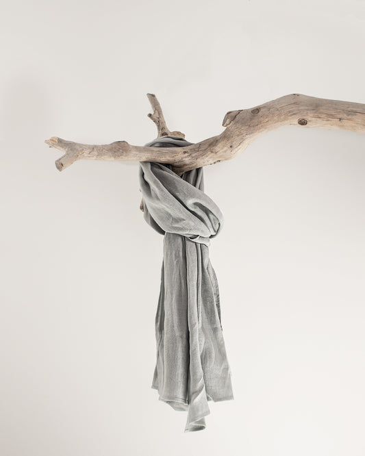 Light Grey linen scarf