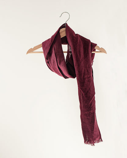 Black linen scarf