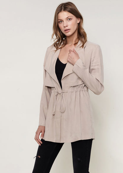 Ro&de Noir Open Women's Front Jacket In Taupe