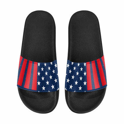 Mens Slide Sandals - Stars and Stripes Print