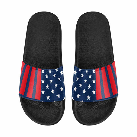 Mens Slide Sandals - Stars and Stripes Print