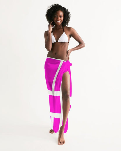Sheer Colorblock Pink Swimsuit Cover Up
