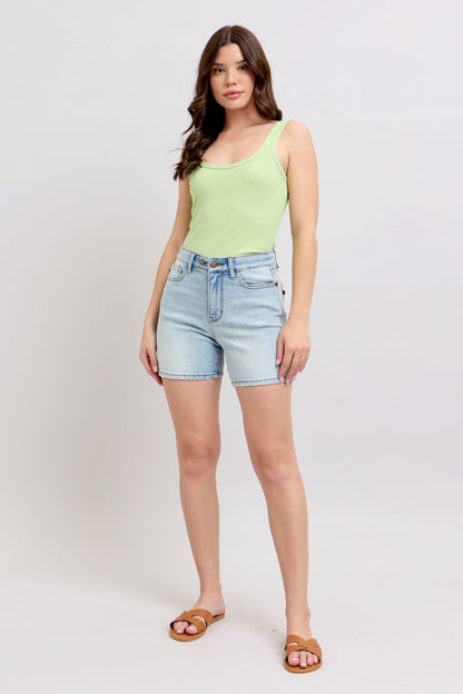 Judy Blue Full Size 2 Button Denim Women's Shorts