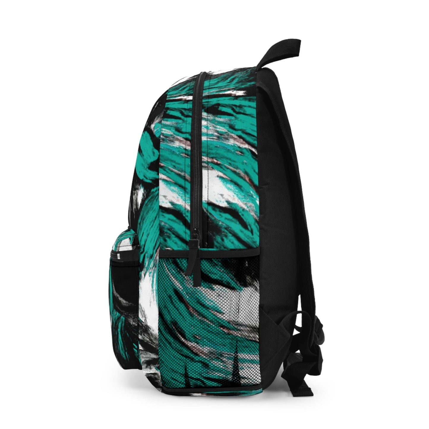 Backpack Work/school/leisure - Waterproof - Black Green White Abstract