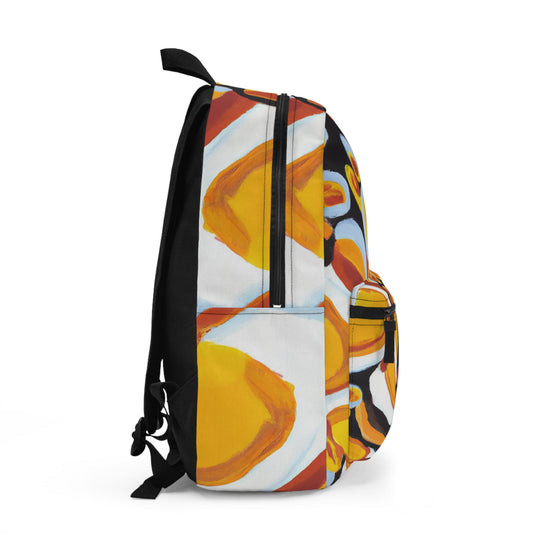 Backpack Work/school/leisure - Waterproof - Orange Black White