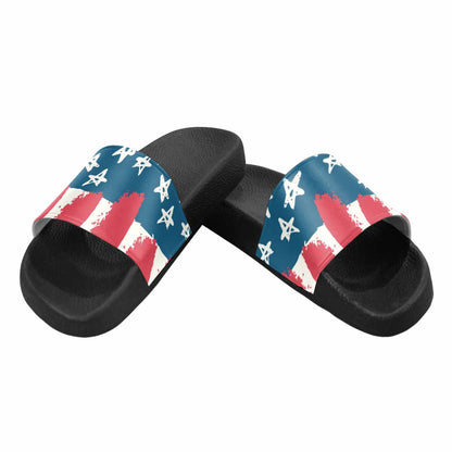 Mens Slide Sandals - Stars and Stripes Print