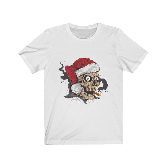 Smoking Santa Skull Head T-Shirt