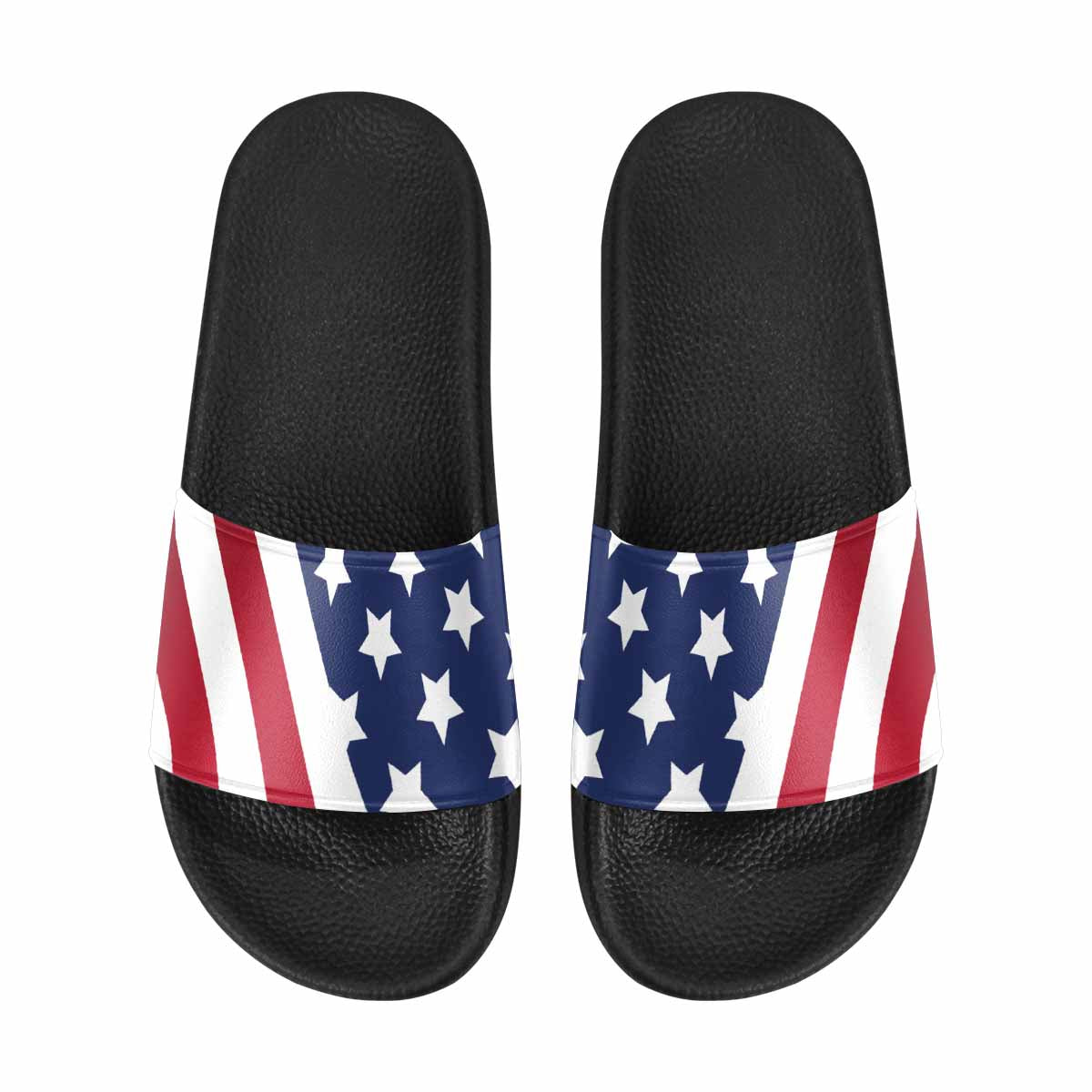 Womens Slide Sandals - Stars and Stripes Print