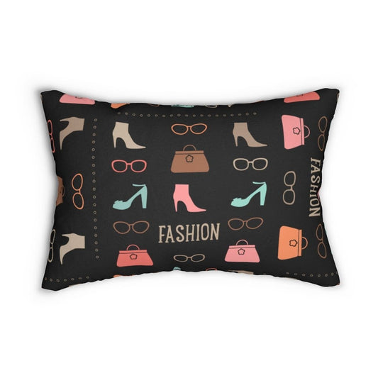 Decorative Lumbar Throw Pillow - Fashionista - Black/multicolor