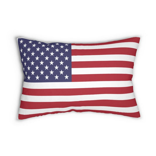 Decorative Lumbar Throw Pillow - Usa Flag Pattern