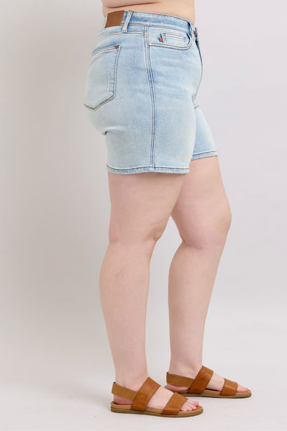 Judy Blue Full Size 2 Button Denim Women's Shorts