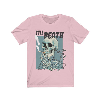 Smoking Skeleton til Death T-Shirt