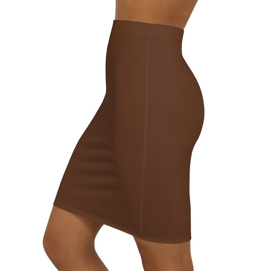 Womens Skirt - Chocolate Brown Pencil Skirt